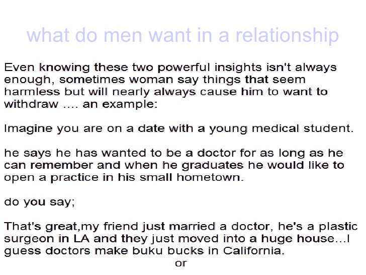 Relationship Things In Men Want A Relationship Things In Men Want A